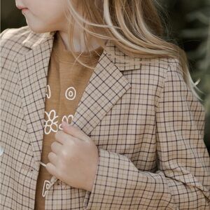 Rylee + Cru Double breasted, blazer, autumn plaid size 4/5y NWT preppy jacket